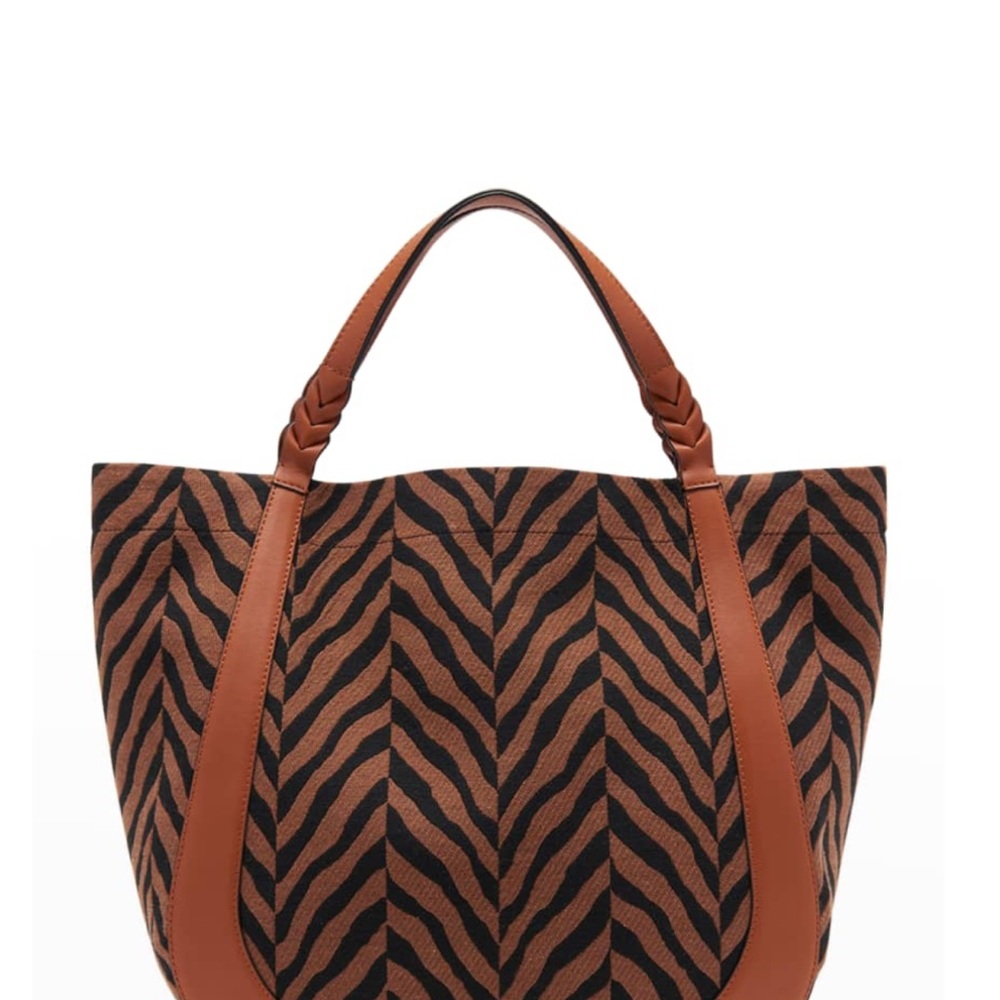 Ulla Johnson Albers Tiger Canvas Tote Bag - Picture 16 of 16